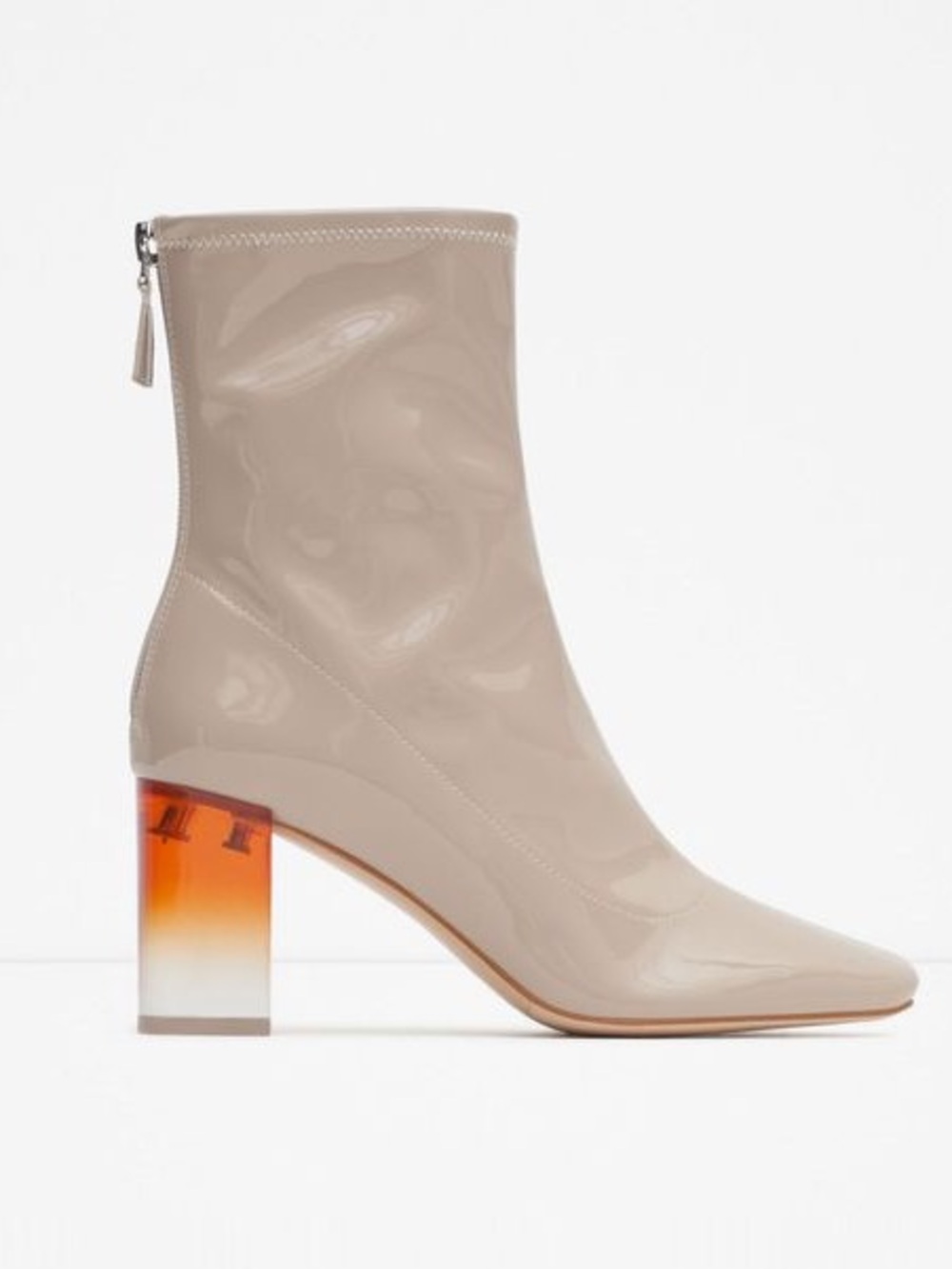 ZARA ANKLE BOOTS WITH LUCITE HEELS